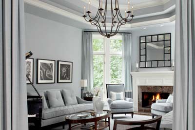 inside a house with gray paint | residential painting service in monroe